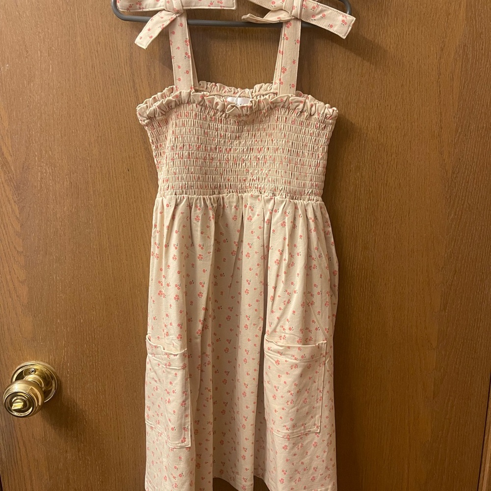 NWT Polished Prints Mini Floral Smocked Sundress with Pockets Size 5